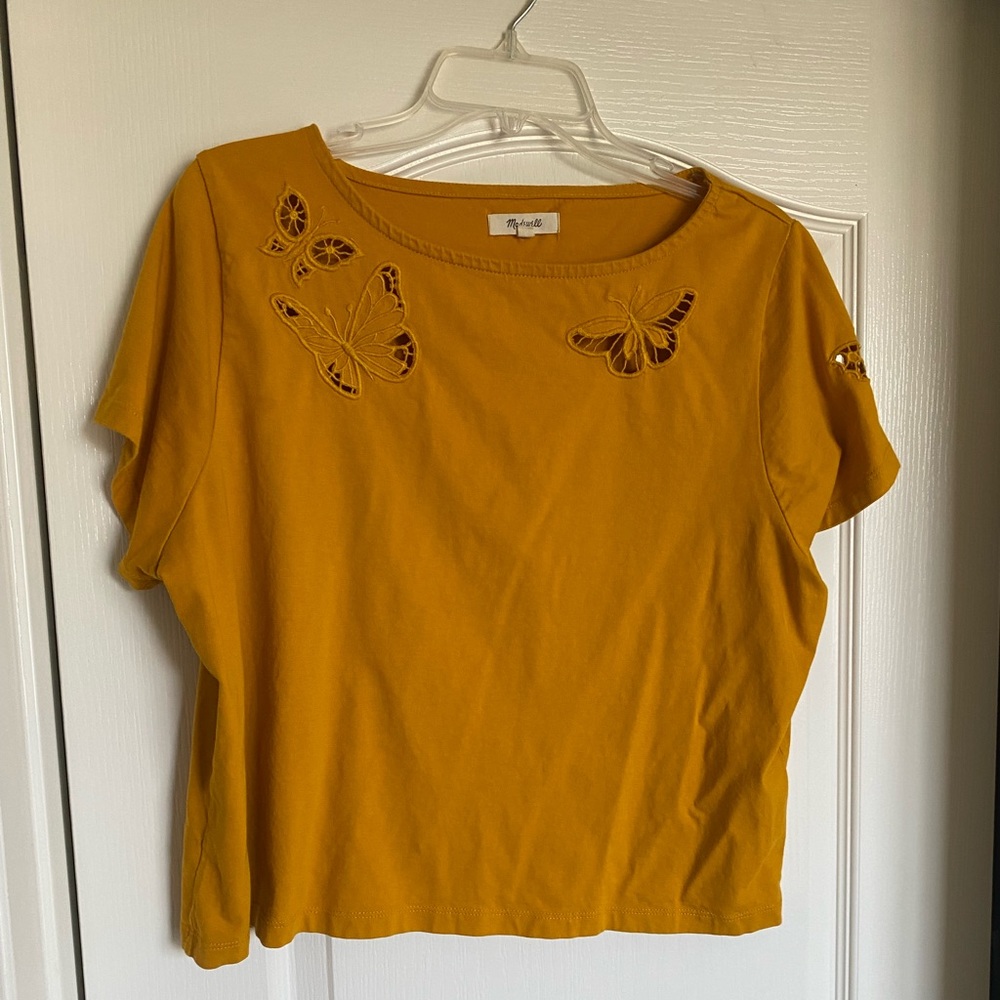 Madewell embroidery butterfly tee